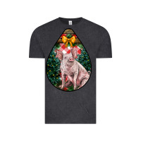 Vintage Black christmas pig Vintage Tee - LillyAllenDesigns