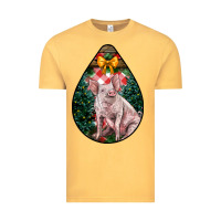 Vintage Mustard christmas pig Vintage Tee - LillyAllenDesigns