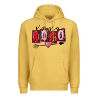 Antique Gold Xoxo love Valentine's Day Premium Hoodie - FaDigitalArtStudio