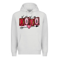 Dove Grey Xoxo love Valentine's Day Premium Hoodie - FaDigitalArtStudio