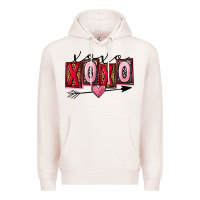 Pale Pink Xoxo love Valentine's Day Premium Hoodie - FaDigitalArtStudio