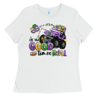 White let the good times roll Ladies Tee - MaliasSmallBusiness