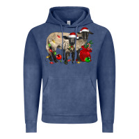 Vintage Denim Christmas Suffolk Sheep And Baby Suffolk Sheep Vintage Hoodie - LillyAllenDesigns