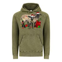 Vintage Olive Christmas Suffolk Sheep And Baby Suffolk Sheep Vintage Hoodie - LillyAllenDesigns