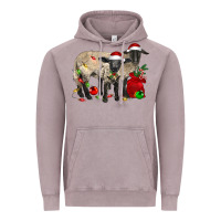Vintage Zinc Christmas Suffolk Sheep And Baby Suffolk Sheep Vintage Hoodie - LillyAllenDesigns