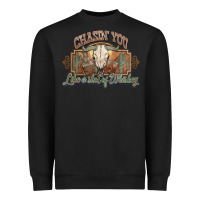 Black Chasin you like a shot of whiskey bull skull Heavyweight Sweatshirt - HowdyJamesFarm