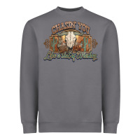 Storm Chasin you like a shot of whiskey bull skull Heavyweight Sweatshirt - HowdyJamesFarm