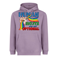 Lavender Human Rights Are Not Optional Heavyweight Hoodie - BundleAndBundleShop