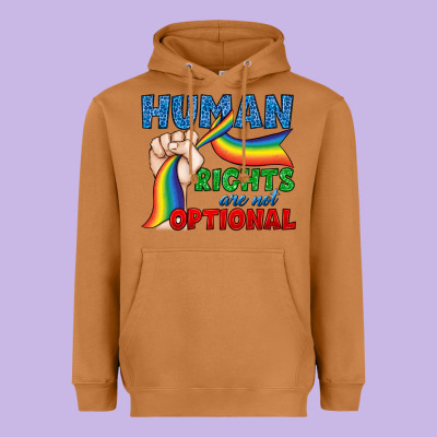 Human Rights Are Not Optional Heavyweight Hoodie Designed By Bundleandbundleshop