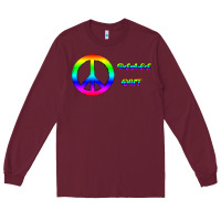 Burgundy Peace Out Long Sleeve Tee - Bettercallsaul