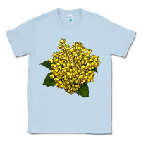 Dusty Blue Oregon Grape Flower Illustrations Classic Tee - LillyAllenDesigns