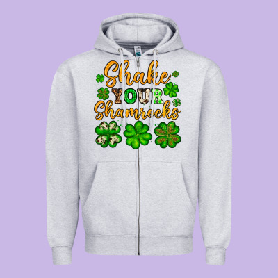 St. Patrick's Shake Your Shamrocks Zipper Hoodie Designed By Oliviacreatesart