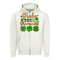 Oatmeal Heather St. Patrick's Shake your shamrocks Zipper Hoodie - OliviaCreatesArt