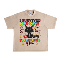 French Oak i survived 100 days it's fine i'm fine Urban Heavy Tee - Artiststas
