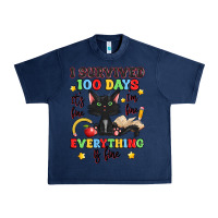 Navy i survived 100 days it's fine i'm fine Urban Heavy Tee - Artiststas