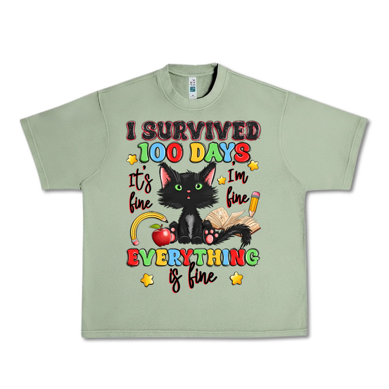 I Survived 100 Days It's Fine I'm Fine Urban Heavy Tee by Artiststas | Teevron