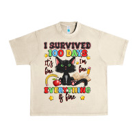 Sandshell i survived 100 days it's fine i'm fine Urban Heavy Tee - Artiststas