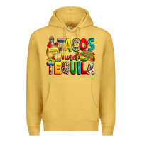 Antique Gold tacos and tequila Premium Hoodie - RanaPortraitStore