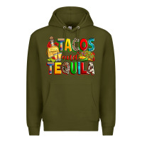 Army Green tacos and tequila Premium Hoodie - RanaPortraitStore
