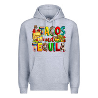 Heather Grey tacos and tequila Premium Hoodie - RanaPortraitStore