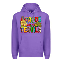 Purple tacos and tequila Premium Hoodie - RanaPortraitStore