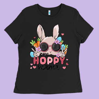 One Hoppy Mama Ladies Tee Designed By Maliassmallbusiness