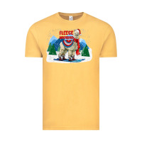 Vintage Mustard fleece navidad alpaca mountains Vintage Tee - LillyAllenDesigns