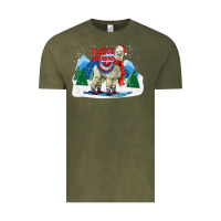 Vintage Olive fleece navidad alpaca mountains Vintage Tee - LillyAllenDesigns