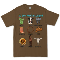Cacao so god made a cowboy Premium Tee - MaliasSmallBusiness