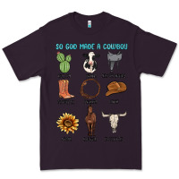 Plum so god made a cowboy Premium Tee - MaliasSmallBusiness