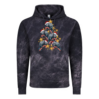 Cloud Black Christmas Tree With Manatee Vintage Hoodie - LillyAllenDesigns