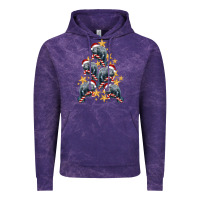 Cloud Purple Christmas Tree With Manatee Vintage Hoodie - LillyAllenDesigns