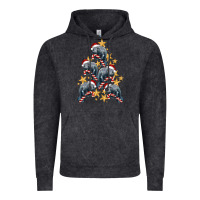 Vintage Black Christmas Tree With Manatee Vintage Hoodie - LillyAllenDesigns