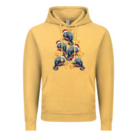 Vintage Mustard Christmas Tree With Manatee Vintage Hoodie - LillyAllenDesigns