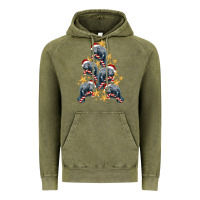 Vintage Olive Christmas Tree With Manatee Vintage Hoodie - LillyAllenDesigns
