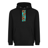 Black american football with leopard pen wraps Heavyweight Hoodie - BundleAndBundleShop