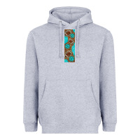 Heather Grey american football with leopard pen wraps Heavyweight Hoodie - BundleAndBundleShop