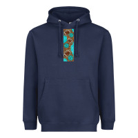 Navy american football with leopard pen wraps Heavyweight Hoodie - BundleAndBundleShop