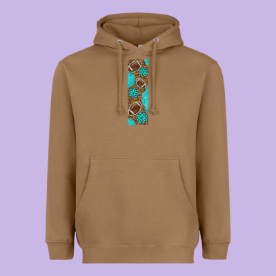 American Football With Leopard Pen Wraps Heavyweight Hoodie Designed By Bundleandbundleshop