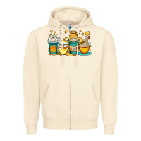 Sandshell honey bee coffee cups Zipper Hoodie - OliviaCreatesArt