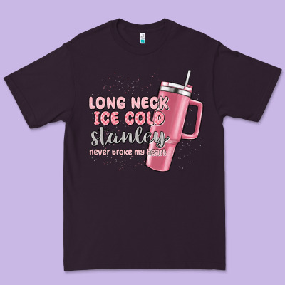 Long Neck Ice Cold Stanley Never Broke My Heart Premium Tee Designed By Maliassmallbusiness