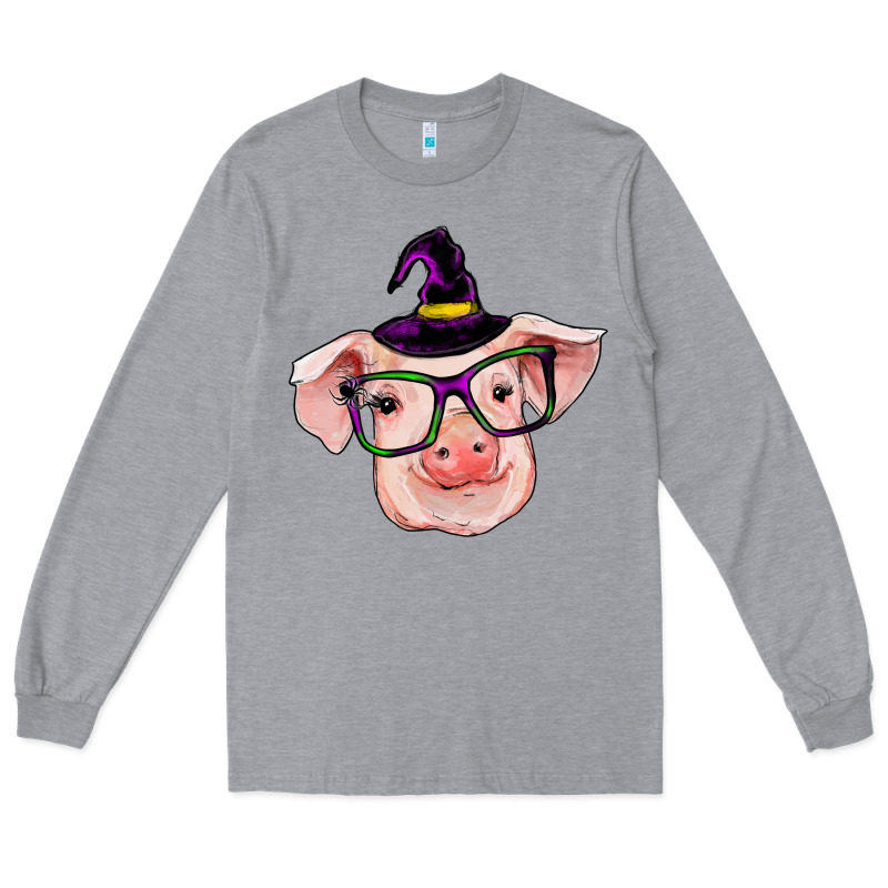 Pig With Halloween Long Sleeve Tee by RanaPortraitStore | Teevron