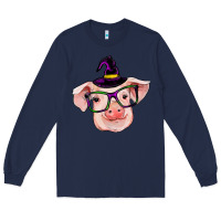 Navy pig with halloween Long Sleeve Tee - RanaPortraitStore