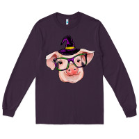 Plum pig with halloween Long Sleeve Tee - RanaPortraitStore