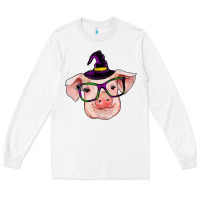 White pig with halloween Long Sleeve Tee - RanaPortraitStore