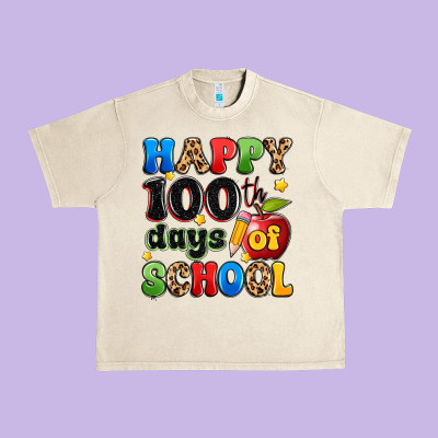 Happy 100 Th Days Of School Urban Heavy Tee Designed By Artiststas
