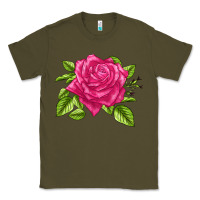 Army Green Perfume Delight Rose Classic Tee - LillyAllenDesigns