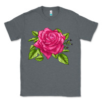 Charcoal Heather Perfume Delight Rose Classic Tee - LillyAllenDesigns
