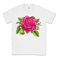 White Perfume Delight Rose Classic Tee - LillyAllenDesigns