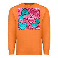 Carrot valentines day hearts seamless pattern Premium Sweatshirt - BundleAndBundleShop